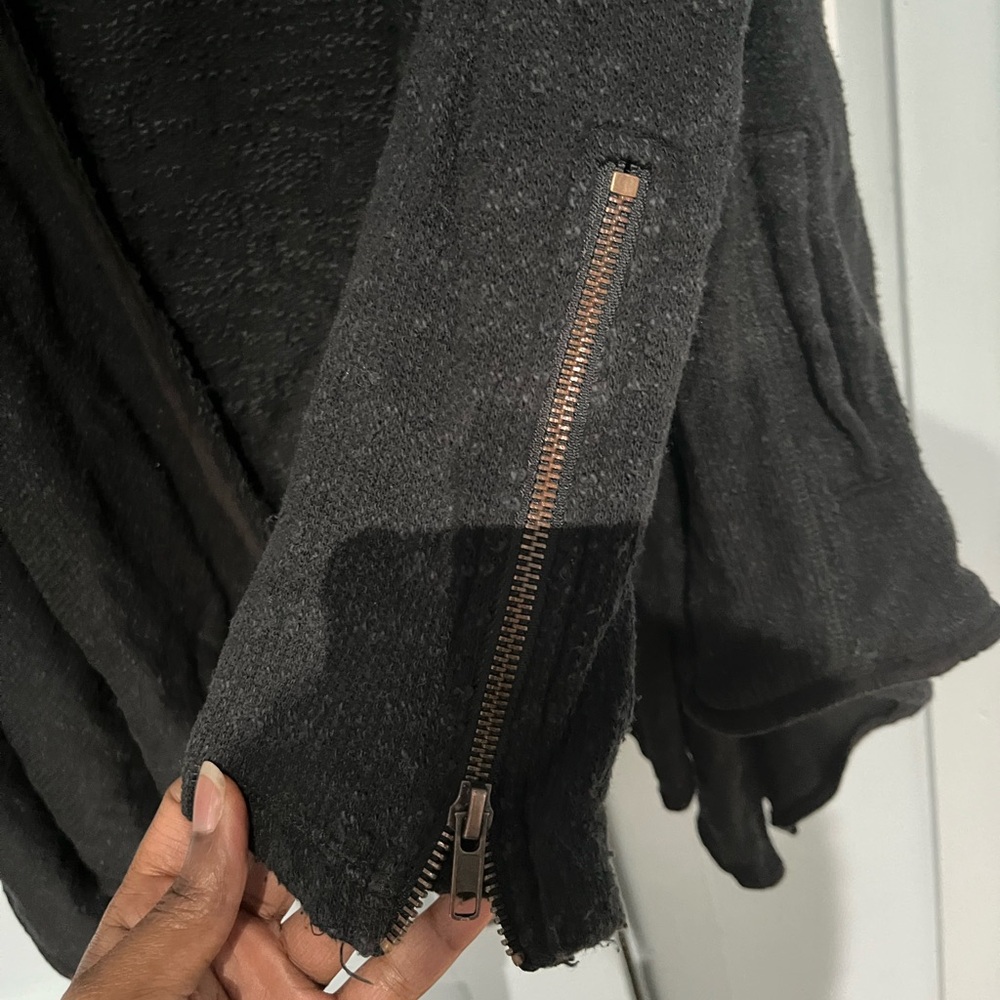Free People In The Loop Women's Black Open Front Cardigan - Picture 3 of 6
